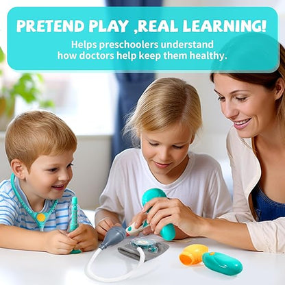 Doctor Kit for Toddlers 3-5 – Pretend Play Medical Set with Stethoscope, Blood Pressure Cuff & Carrying Bag | Dress Up Toys for Kids Ages 3+ nirvanaguru