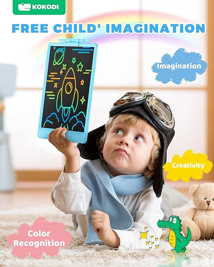 KOKODI LCD Writing Tablet, Valentines Day Gifts for Kids，10 Inch Colorful Toddler Doodle Board Drawing Tablet, Erasable Reusable Electronic Drawing Pads, Educational and Learning Toys for Kids nirvanaguru