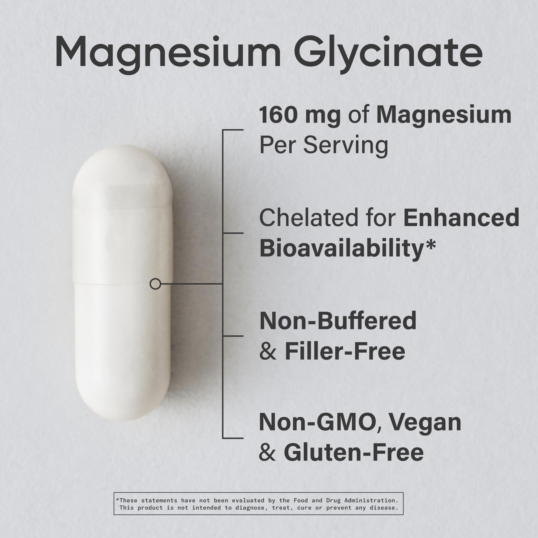 Sports Research® Magnesium Glycinate - Supports Restful Sleep & Enzymatic Processes - 160 mg Chelated Magnesium - Vegan Capsule - 90 Count - Nirvana Guru