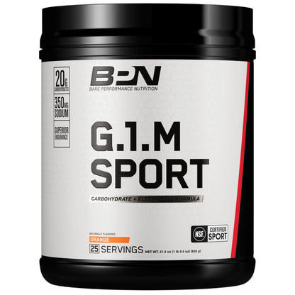 BARE PERFORMANCE NUTRITION, BPN G.1.M Go One More Sport, Endurance Training Fuel, Superior Carbohydrate & Electrolytes Powder Formula, Reduce Fatigue, Lemon Lime, 25 Servings
