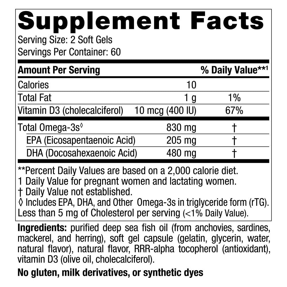 Nordic Naturals Prenatal DHA, Strawberry - 120 Soft Gels - 830 mg Omega-3 + 400 IU Vitamin D3 - Supports Brain Development in Babies During Pregnancy & Lactation - Non-GMO - 60 Servings - Nirvana Guru