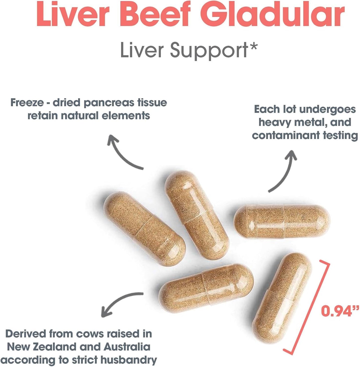 Allergy Research Group Beef Liver Supplement - Liver Function Support, Grass-fed Beef Liver Capsules 1000mg, Glandular Beef Liver Vitamins - 125 Count Nirvana Guru