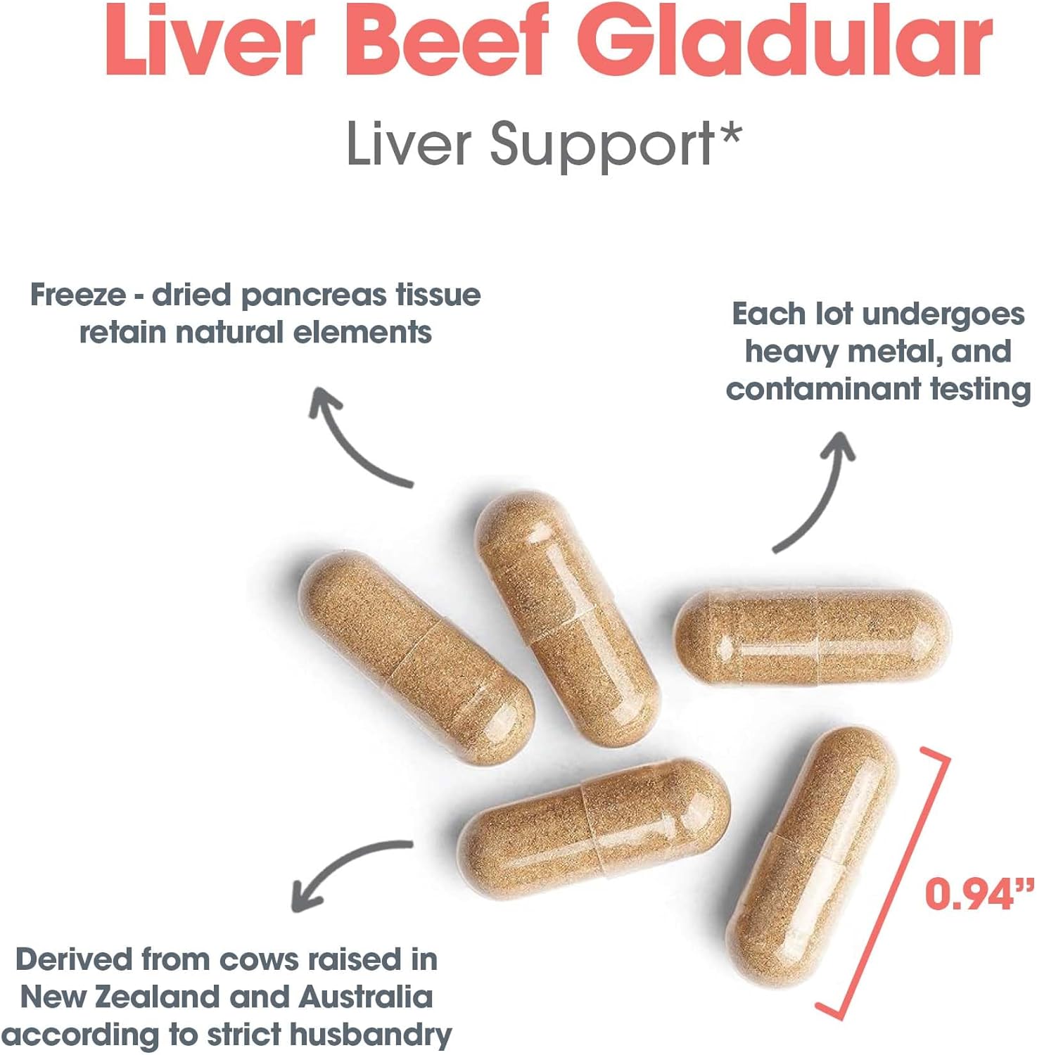Allergy Research Group Beef Liver Supplement - Liver Function Support, Grass-fed Beef Liver Capsules 1000mg, Glandular Beef Liver Vitamins - 125 Count Nirvana Guru
