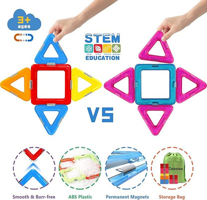 66PCS Upgraded Magnetic Blocks Tough Tiles STEM Toys for 3+ Year Old Boys and Girls Learning by Playing Games for Toddlers Kids, Creative Classroom Supplies nirvanaguru