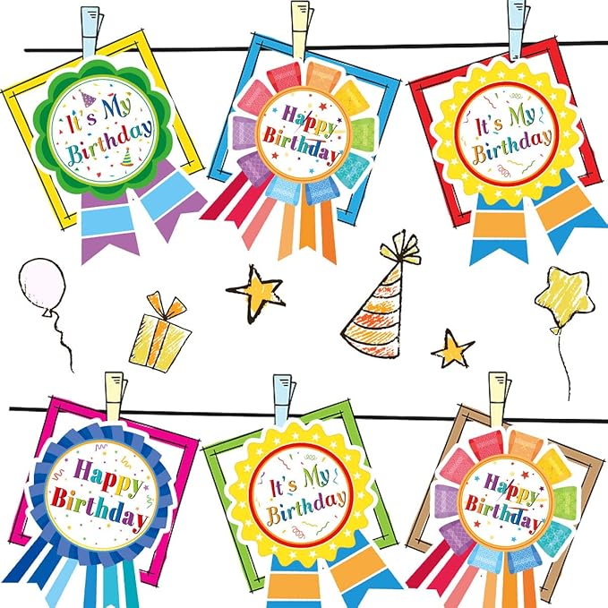 Fancy Land Happy Birthday Badge Stickers for Kids It's My Birthday Stickers Home Classroom Party Decoration 200 Pcs Classic nirvanaguru