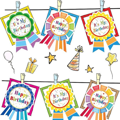 Fancy Land Happy Birthday Badge Stickers for Kids It's My Birthday Stickers Home Classroom Party Decoration 200 Pcs Classic nirvanaguru