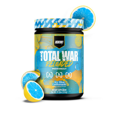 REDCON1 Total War Pre Workout Powder, Blue Lemonade - Beta Alanine + Citrulline Malate Keto Friendly Preworkout for Men & Women with 320mg of Caffeine - Fast Acting (30 Servings) Nirvana Guru