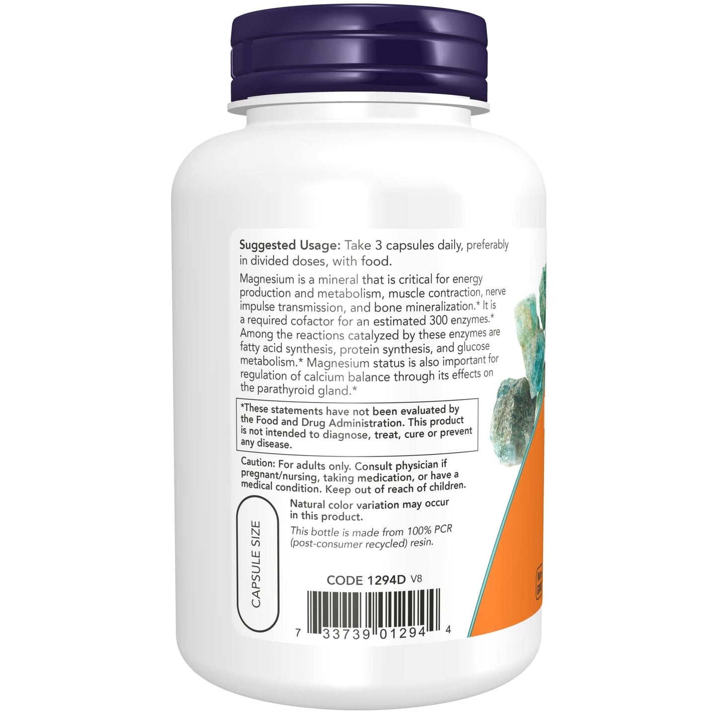 NOW Foods Supplements, Magnesium Citrate, Enzyme Function*, Nervous System Support*, 240 Veg Capsules - Nirvana Guru