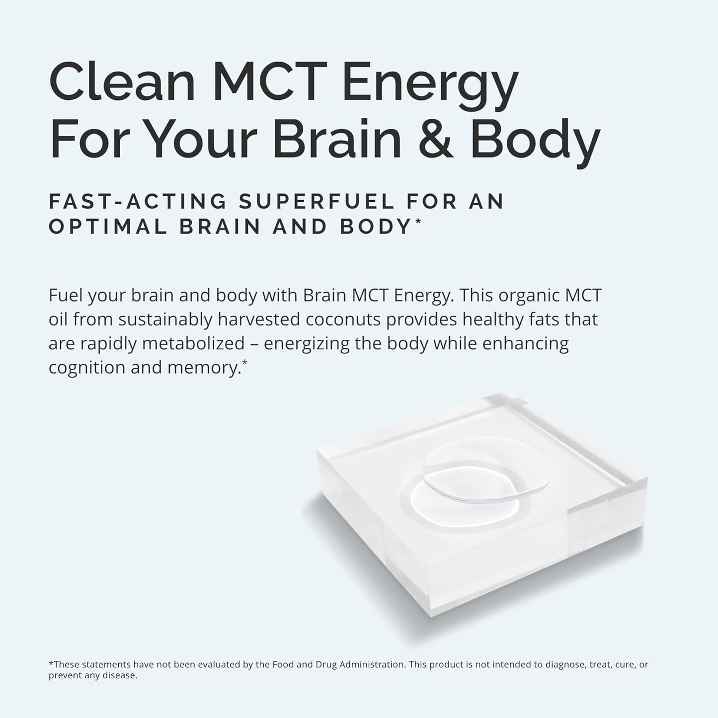 Dr Amen BrainMD Brain MCT Energy - 16 fl oz - Energy Support for Brain & Body - Improves Focus & Satiety - Clean & Fast Acting - Gluten Free - 31 Servings Nirvana Guru