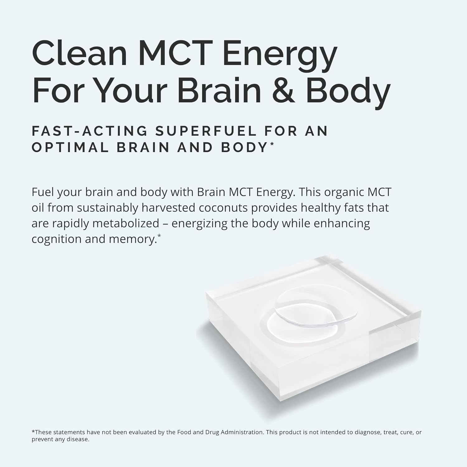Dr Amen BrainMD Brain MCT Energy - 16 fl oz - Energy Support for Brain & Body - Improves Focus & Satiety - Clean & Fast Acting - Gluten Free - 31 Servings Nirvana Guru