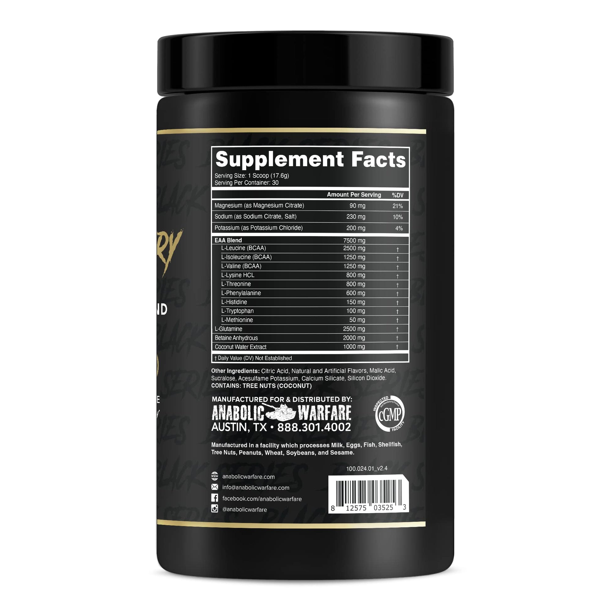 Anabolic Warfare Anabolic Recovery Essential Amino Acid Blend - Post-Workout Recovery & Premium Hydration to Build Muscle (Tropical Tornado, 30 Servings) Nirvana Guru