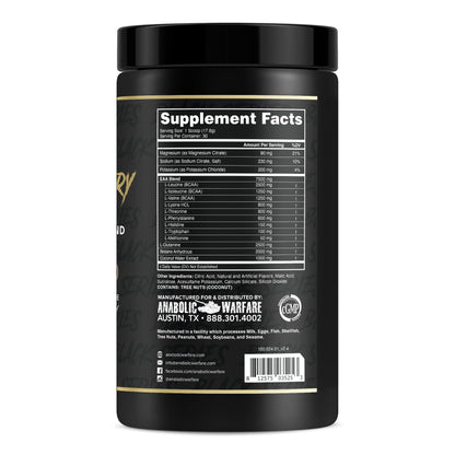 Anabolic Warfare Anabolic Recovery Essential Amino Acid Blend - Post-Workout Recovery & Premium Hydration to Build Muscle (Tropical Tornado, 30 Servings) Nirvana Guru