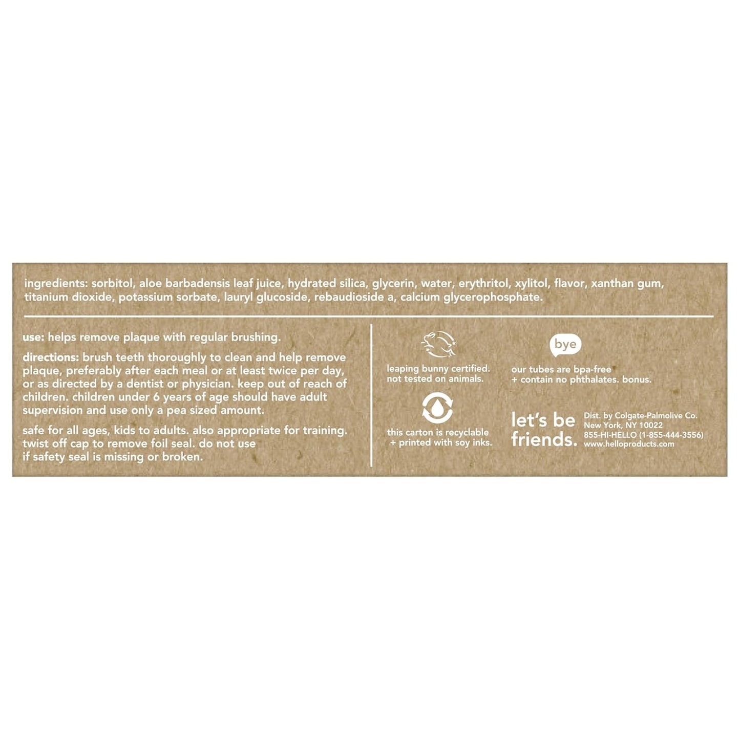hello Fresh Watermelon Fluoride Free Kids Toothpaste, 4.2 Oz Tube Nirvana Guru
