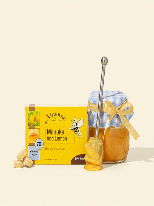 Airborne (New Zealand) Manuka Honey and Lemon Lozenges (16 x 0.1oz) Nirvana Guru
