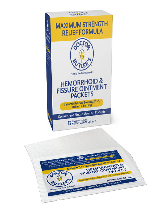 Doctor Butler’s Hemorrhoid & Fissure Ointment – Hemorrhoid Treatment and Hemorrhoid Cream with Lidocaine and Phenylephrine HCI for Fast Acting Relief of Pain, Swelling, Discomfort, and Itching (1 oz.)