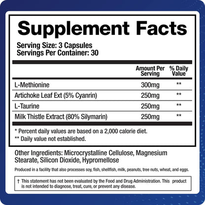 BioMatrix Liver Cleanse Detox & Repair, Artichoke Extract Liver Health Formula, Liver Supplement with Milk Thistle, Taurine, Methionine | 1+ Month Supply for Men and Women Nirvana Guru