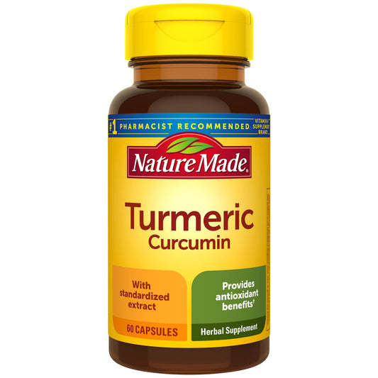 Nature Made Turmeric Curcumin 500 mg, Herbal Supplement for Antioxidant Support, 120 Capsules, 120 Day Supply - Nirvana Guru