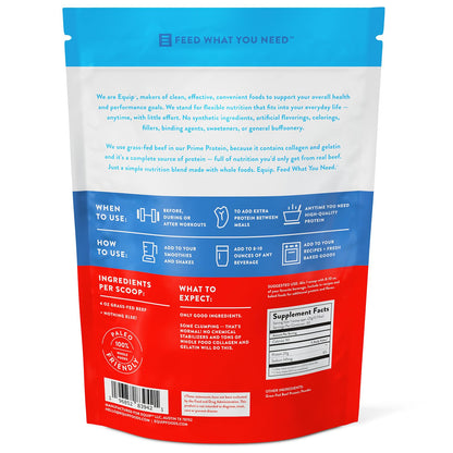 Equip Foods Prime Protein Powder | Clean, Grass Fed Beef Protein Isolate | Carnivore Protein Powder | Paleo, Keto Friendly | Gluten, Dairy Free | Helps Build & Repair Tissue | 30 Servings, Chocolate