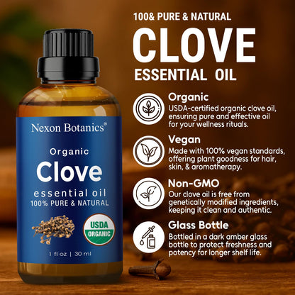 Organic Lavender Essential Oil 30 ml - Pure Natural Oils for Diffuser, Aromatherapy, Skin & Hair Care - Aceite De Lavanda Orgánico - Nexon Botanics - Nirvana Guru