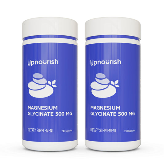 UpNourish Magnesium Supplement - 10 in 1 Magnesium Complex - Full Spectrum Magnesium Mineral Supplements with Glycinate, Citrate, Taurate, Malate, Carbonate, Oxide and More, 240 Vegan Capsules Nirvana Guru