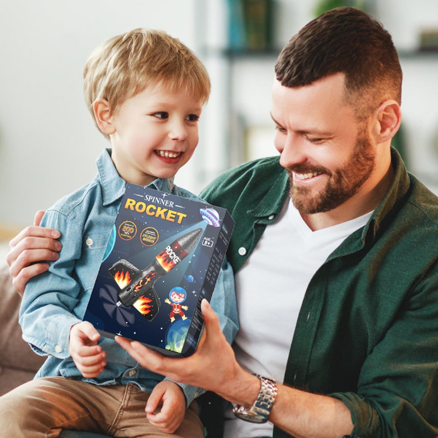 Rocket Launcher for Kids, Self Launching Motorized Air Rocket Toy, Outdoor Toys for Ages 8-12, Model Rockets with Parachute Safely Land, Spaceship Launch up to 200 ft Birthday Gifts for Boys Nirvana Guru