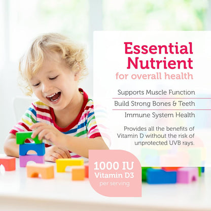 Zahler Junior D3 Vitamins 1000 IU - for Kids - Vitamin D for Kids to Support Bone, Teeth & Immune Health - Kosher Orange Flavor - 120 Count. - Nirvana Guru