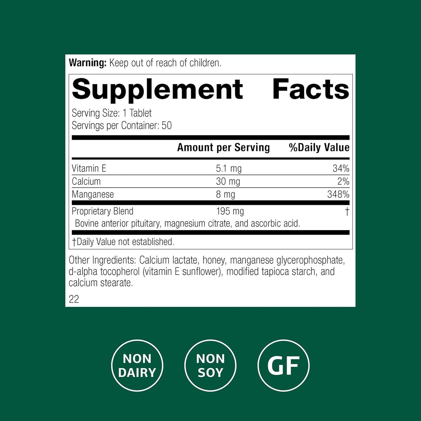 Standard Process E-Manganese - Antioxidant Health Support - Whole Food-Based Supplement with Vitamin E & Manganese - Supplement to Aid Cellular Health - 50 Tablets Nirvana Guru