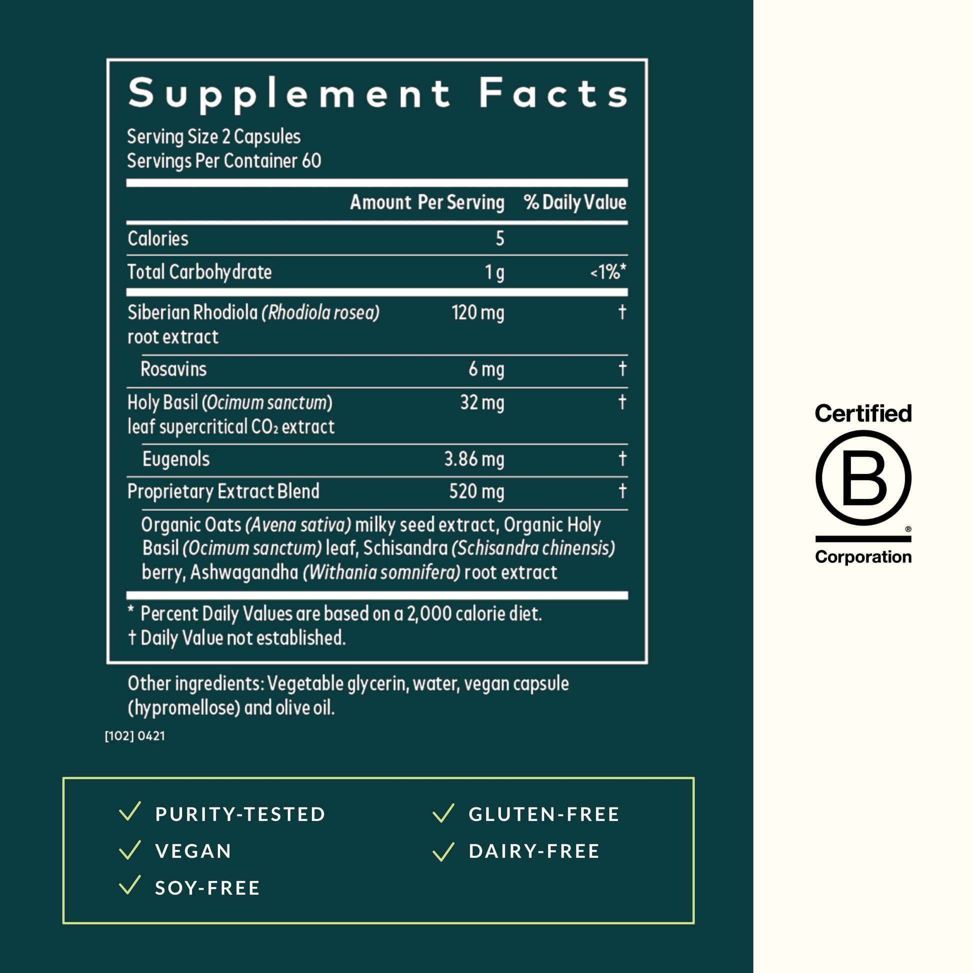 Gaia Herbs Adrenal Health Daily Support - with Ashwagandha, Holy Basil & Schisandra - Herbal Supplement to Help Maintain Healthy Energy & Stress Levels - 120 Vegan Liquid Phyto-Capsules (120 Count) - Nirvana Guru