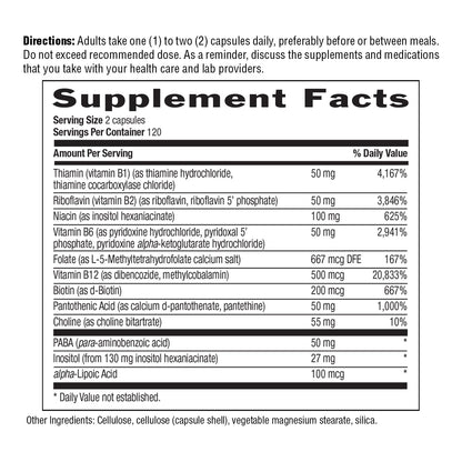 Country Life Coenzyme B-Complex, 120 Capsules – Supports Energy & Metabolism, Mood & Cognitive Function – Vegan, Gluten-Free, Bioavailable B Vitamins with Choline Nirvana Guru