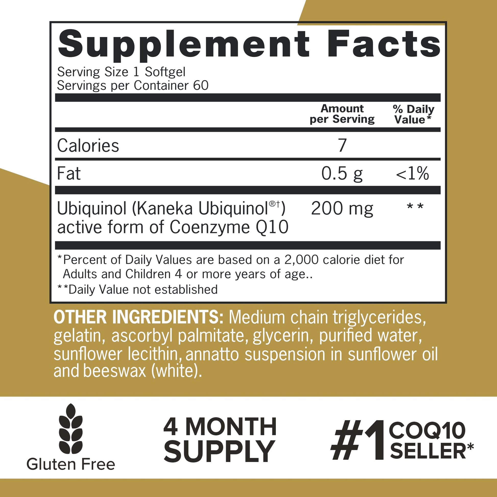 Qunol Ubiquinol CoQ10 200mg Softgels, Powerful Antioxidant for Heart and Vascular Health, Essential for Energy Production, Natural Supplement Active Form of CoQ10, 60ct Softgels Nirvana Guru