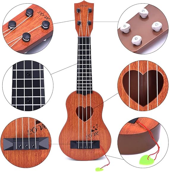 YEZI Kids Toy Classical Ukulele Guitar Musical Instrument, Brown nirvanaguru