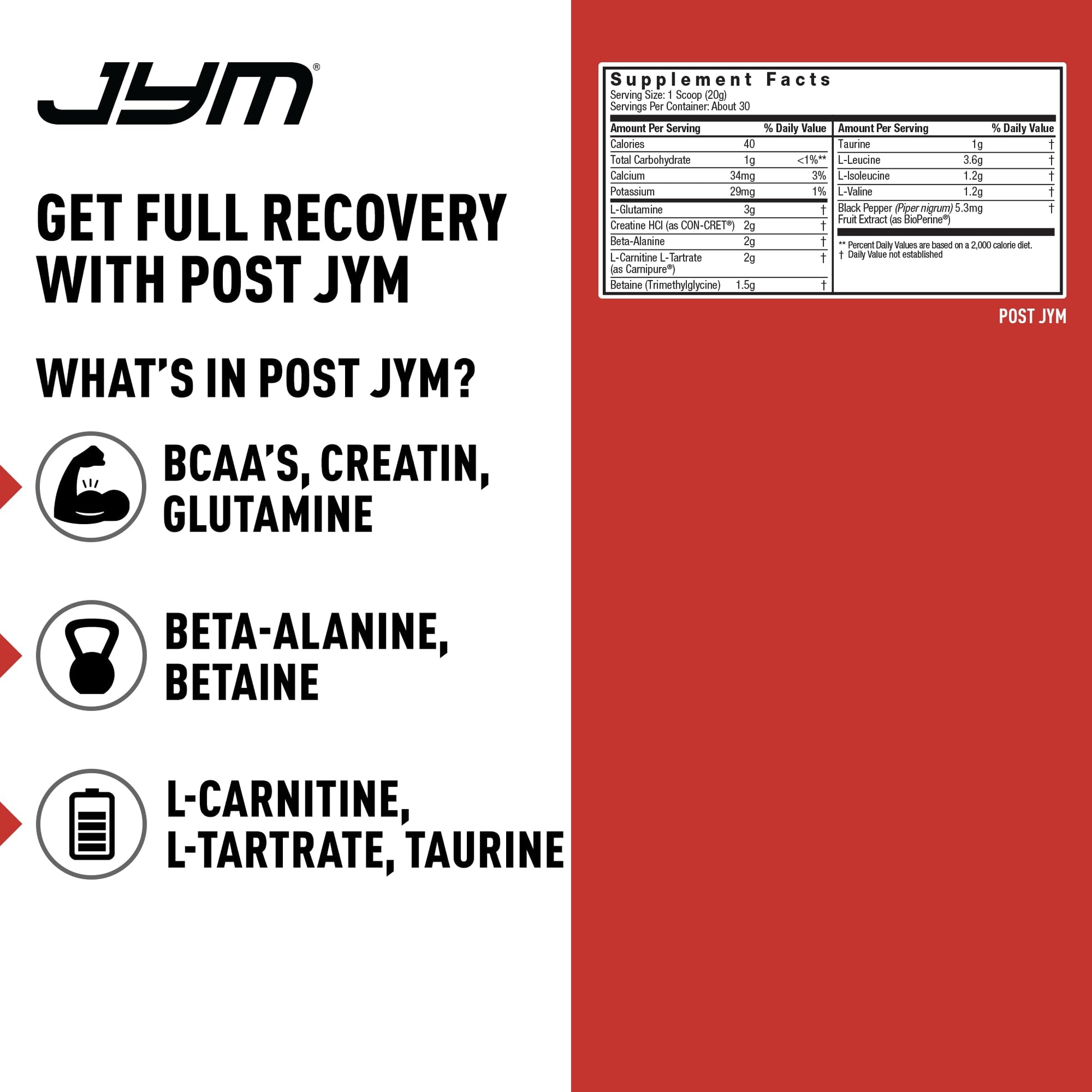 JYM Supplement Science Post JYM Active Matrix Mandarin Orange Amino Recovery Powder Pure Creatine HCL, BCAA’s, Glutamine, Carnitine, Betaine, Taurine for Strength, Repair, Performance 30 Servings Nirvana Guru