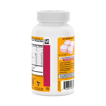 Airborne Vitamin C 1000mg (per Serving) - Citrus Chewable Tablets (116 Count in a Bottle), Gluten-Free Immune Support Supplement, with Vitamins A C E, Zinc, Selenium, Echinacea, Ginger, Antioxidants Nirvana Guru