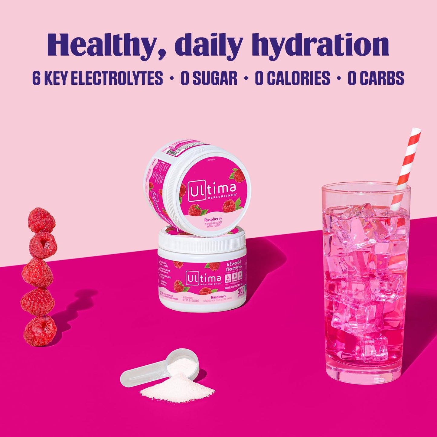 Ultima Replenisher Daily Electrolyte Powder Drink Mix – Sugar Free – Watermelon, 30 Servings – Hydration Powder with 6 Key Electrolytes and Trace Minerals – Keto Friendly, Vegan, Non-GMO - Nirvana Guru