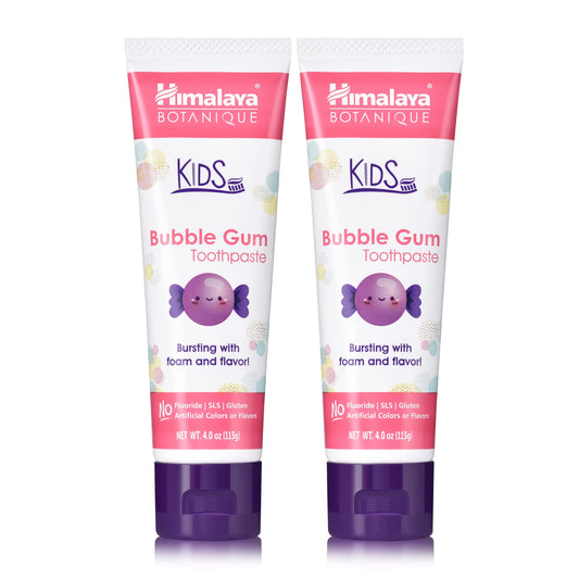 Himalaya Botanique Kids Toothpaste, Herbal, Orange Flavor, Fights Plaque, Fluoride-Free, Gentle, No Artificial Flavors or Colors, SLS Free, Gluten Free, Cruelty Free, Vegan, Foaming, 4 Oz, 1 Pack - Nirvana Guru