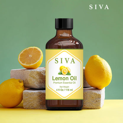 SIVA Lavender Essential Oil - 4 Fl Oz – Natural Lavender Oil - for Diffuser, Face, Skin Care, Aromatherapy, Hair Care, Scalp and Body Massage - with Dropper - Nirvana Guru