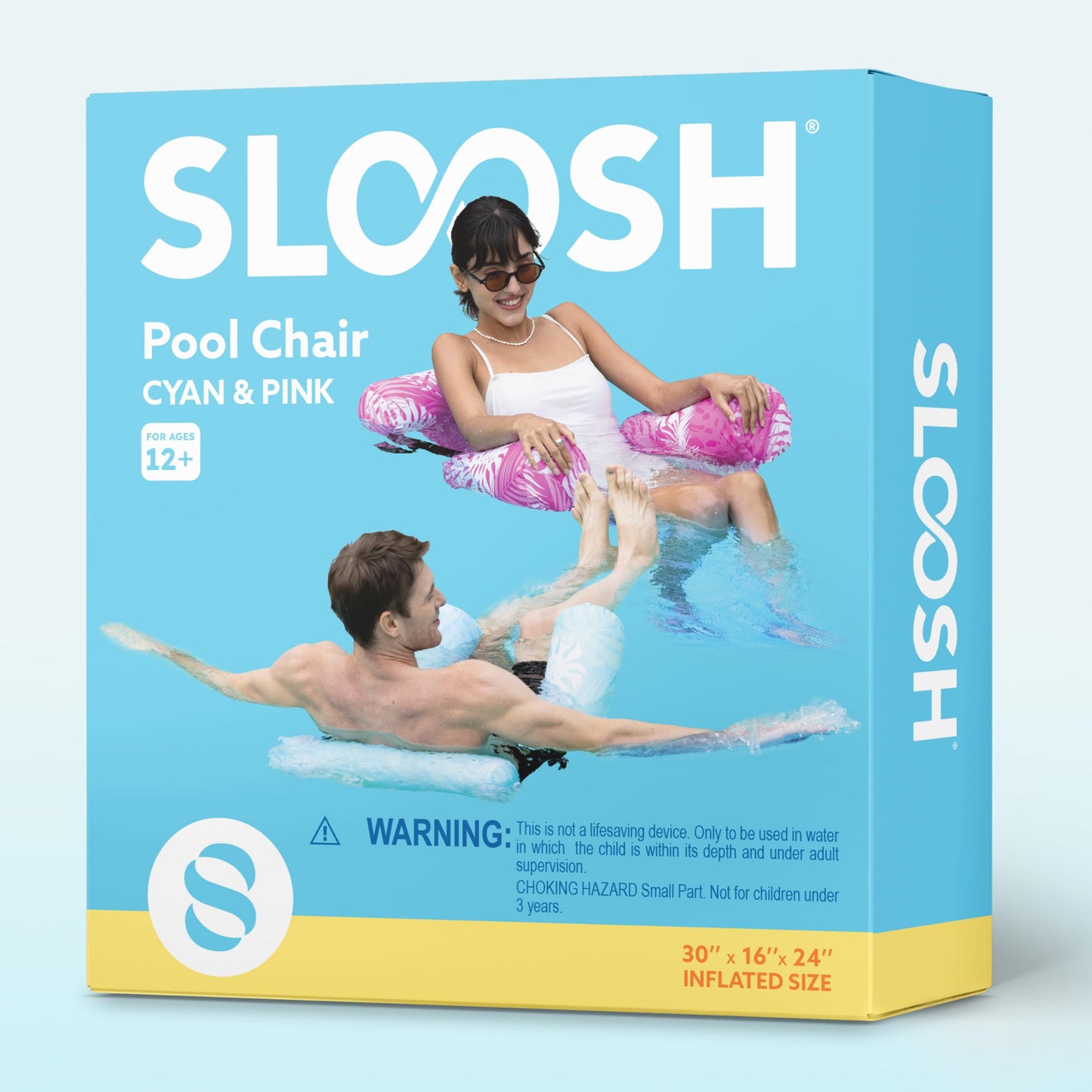 SLOOSH Inflatable Pool Floats Adult,2 Packs Floating Lounge Chairs,Blow up Pool Noodles for Adult Heavy Duty,Floating Chair for Party Summer Water Beach Lake Fun Nirvana Guru