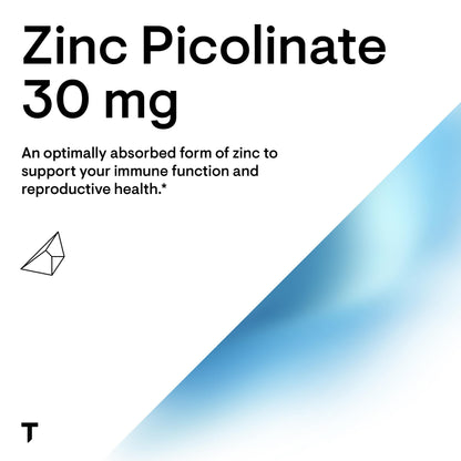 THORNE Zinc Picolinate 30 mg - Well-Absorbed Zinc Supplement for Growth and Immune Function* - 60 Capsules - Nirvana Guru