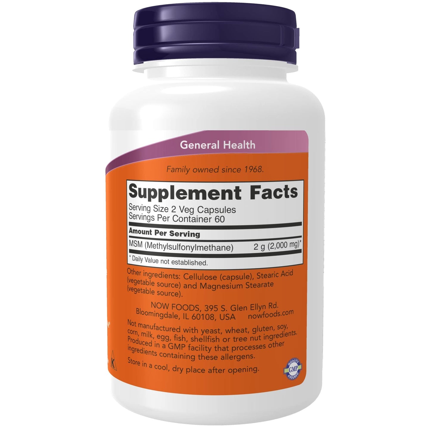 NOW Supplements, MSM (Methylsulfonylmethane) 1,000 mg, Joint Health*, 240 Veg Capsules - Nirvana Guru