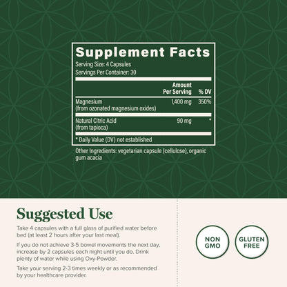 Global Healing Oxy-Powder Colon Cleanse, Constipation Relief for Women & Men, Magnesium Oxide Colon Cleanser & Detox for Weight Loss, Gut Cleanse Detox for Women and Men