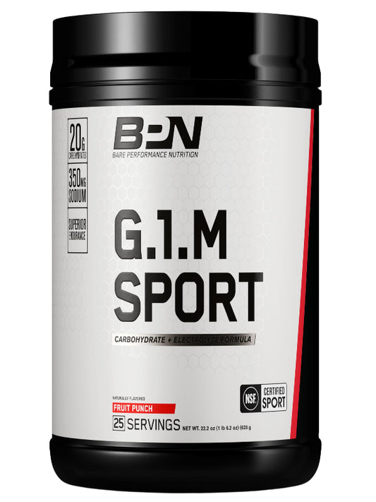 BARE PERFORMANCE NUTRITION, BPN G.1.M Go One More Sport, Endurance Training Fuel, Superior Carbohydrate & Electrolytes Powder Formula, Reduce Fatigue, Lemon Lime, 25 Servings