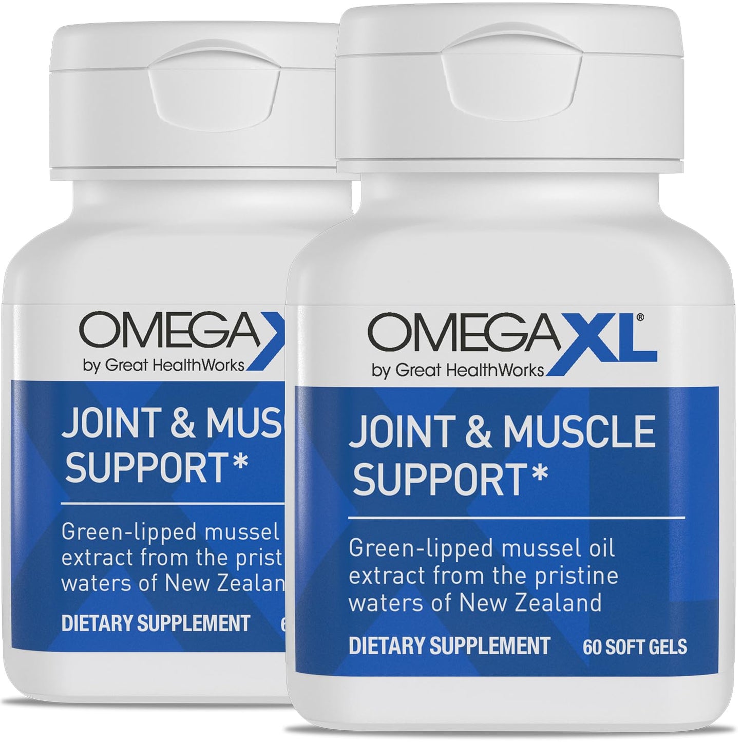 OmegaXL Joint Support Supplement - Natural Muscle Support, Green Lipped Mussel Oil, Soft Gel Pills, Drug-Free, 120 Count Nirvana Guru