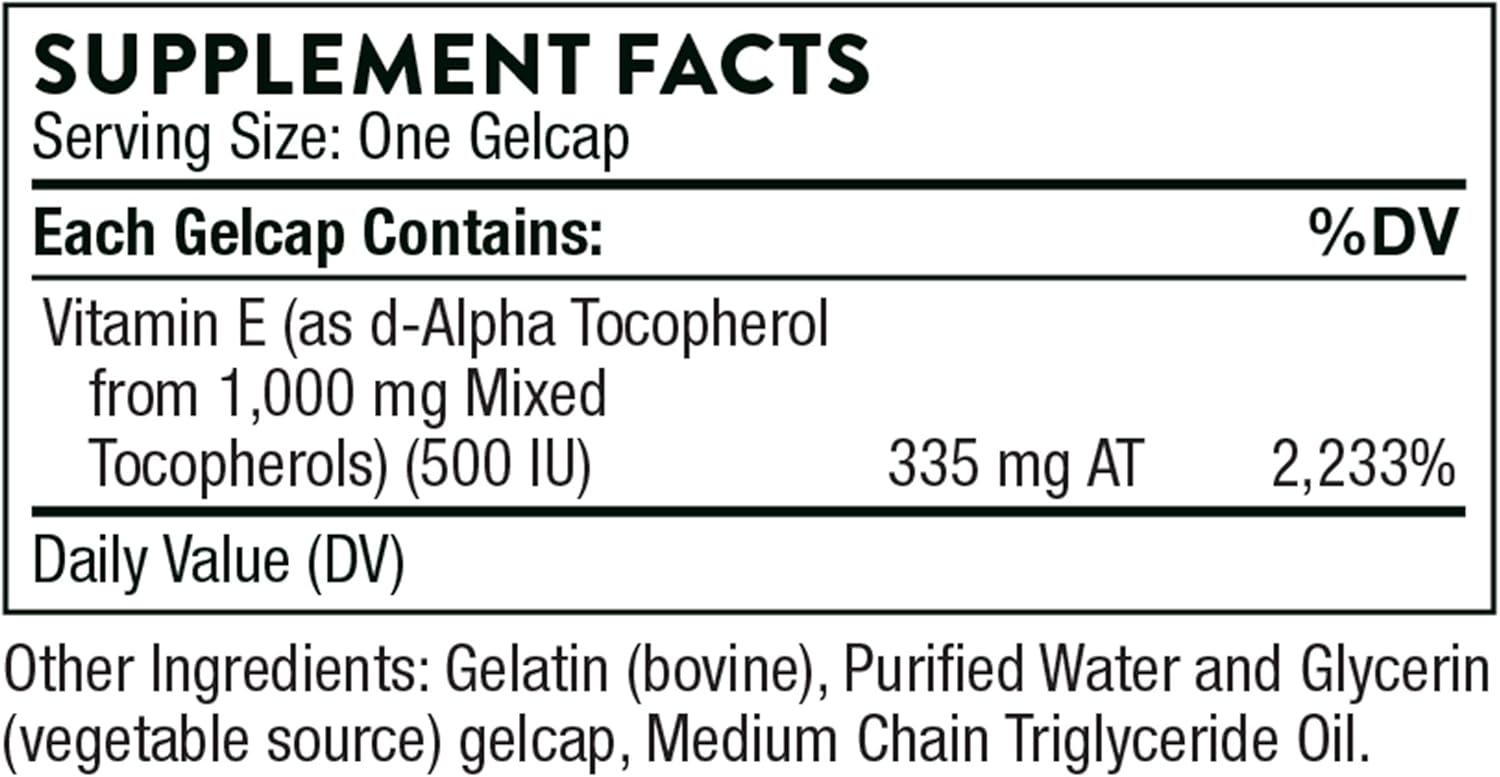 THORNE - Ultimate-E - Contains All of The Natural Forms of Vitamin E - 60 Gelcaps Nirvana Guru