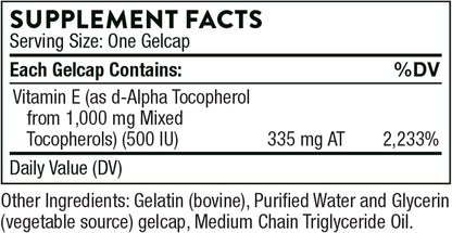 THORNE - Ultimate-E - Contains All of The Natural Forms of Vitamin E - 60 Gelcaps Nirvana Guru