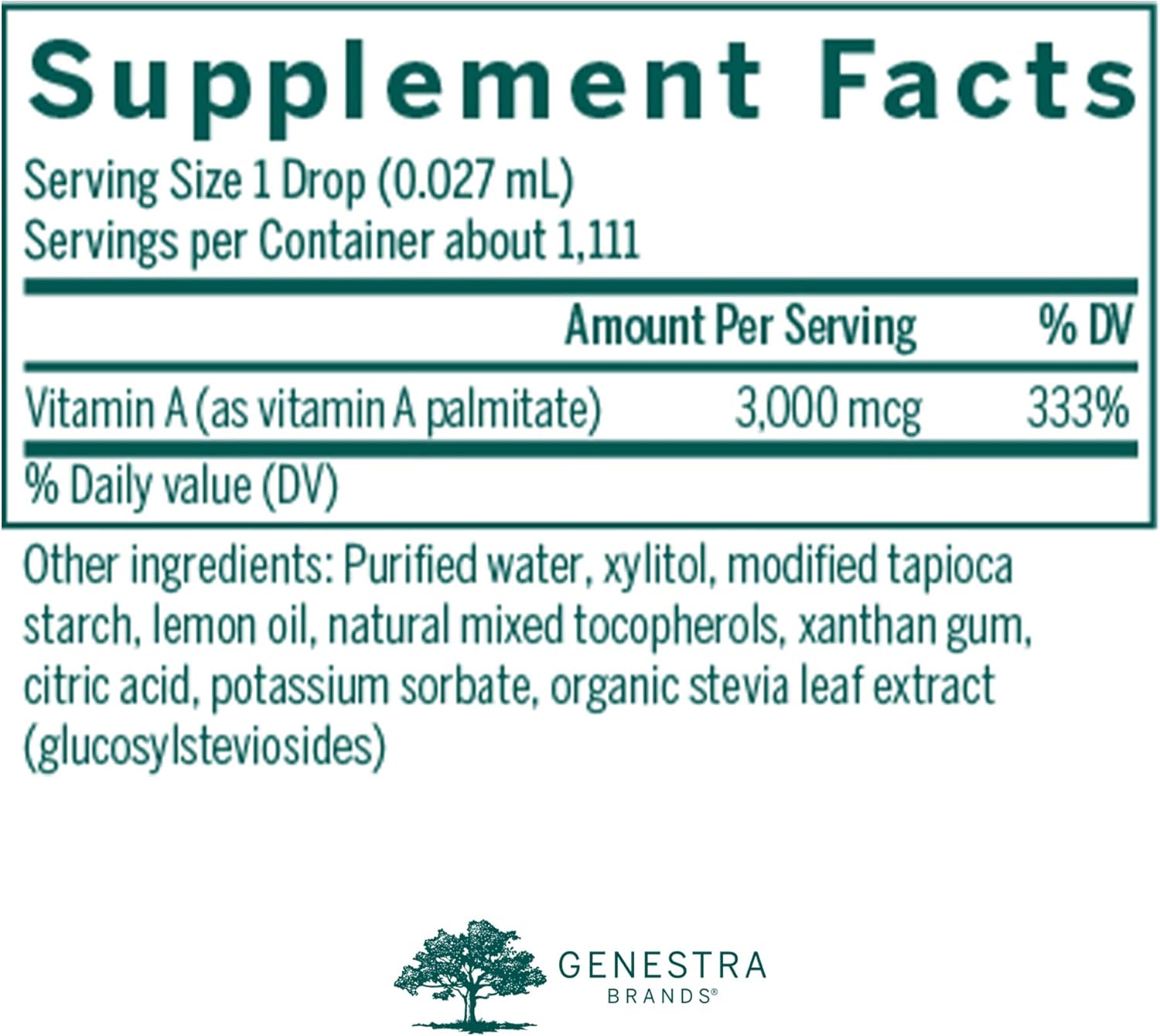 Genestra Brands A-Mulsion | Vitamin A Liquid to Support Immune System, Skin, Vision, Bones, and Teeth* | 1 Fl Oz | Citrus Flavor - Nirvana Guru