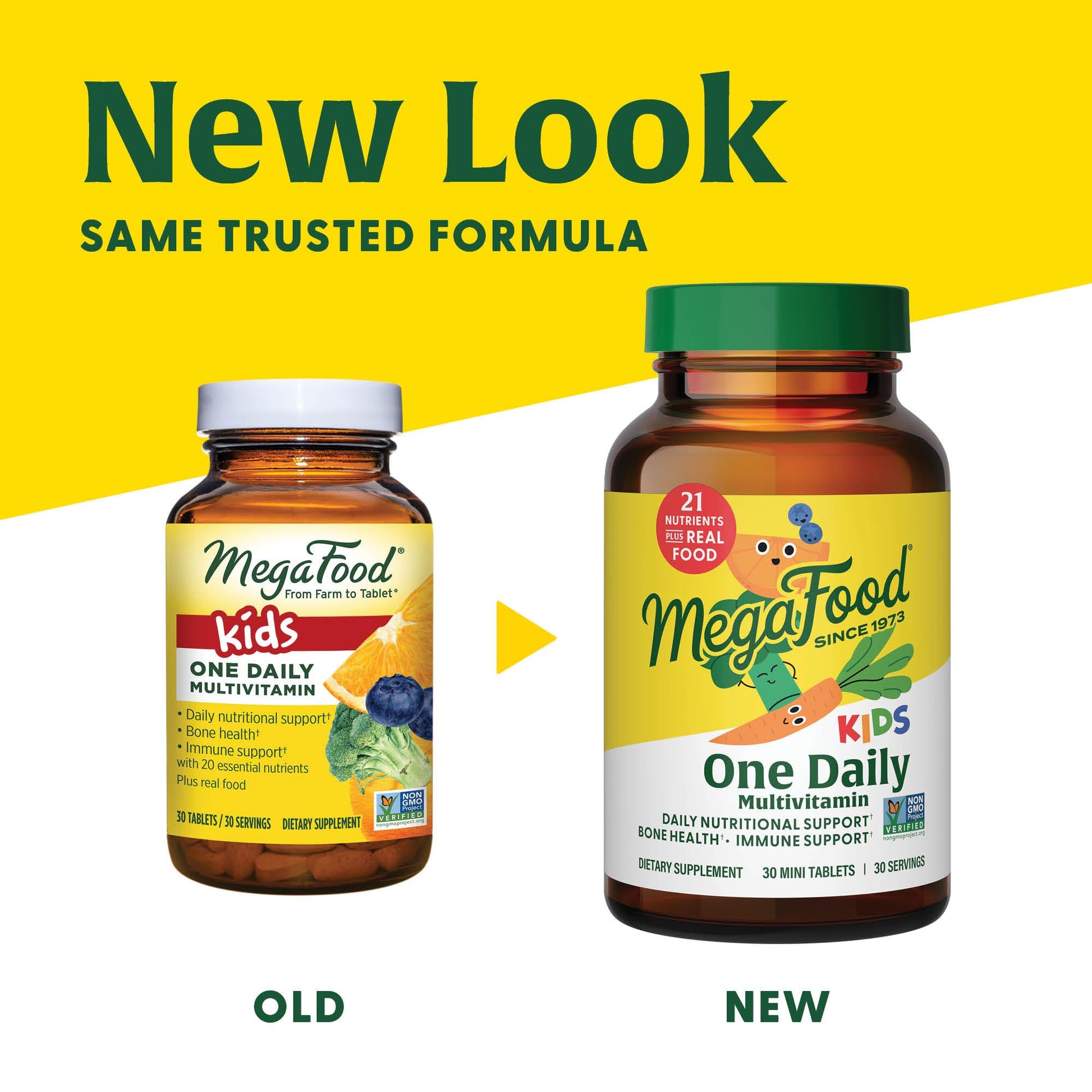 MegaFood Kids One Daily Multivitamin - Convenient Mini Multivitamin for Kids - with Zinc, Vitamins C, B & D - Vegetarian, Gluten Free, Non GMO - 60 Tablets, 60 Servings - Nirvana Guru