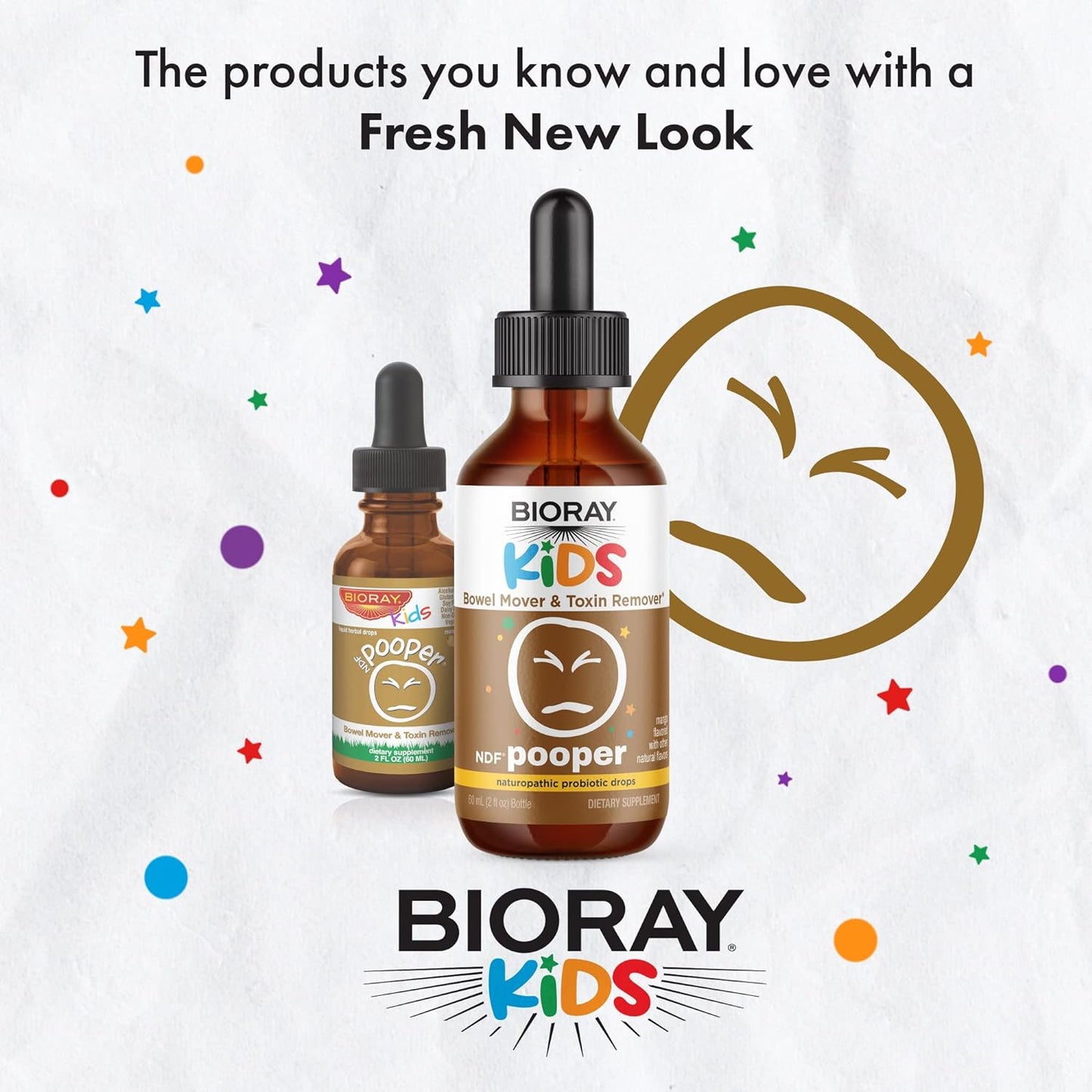 BIORAY Kids NDF Pooper, Mango - 2 fl oz - Bowel Mover - Non-GMO, Vegan, Gluten Free - 30 Servings Nirvana Guru