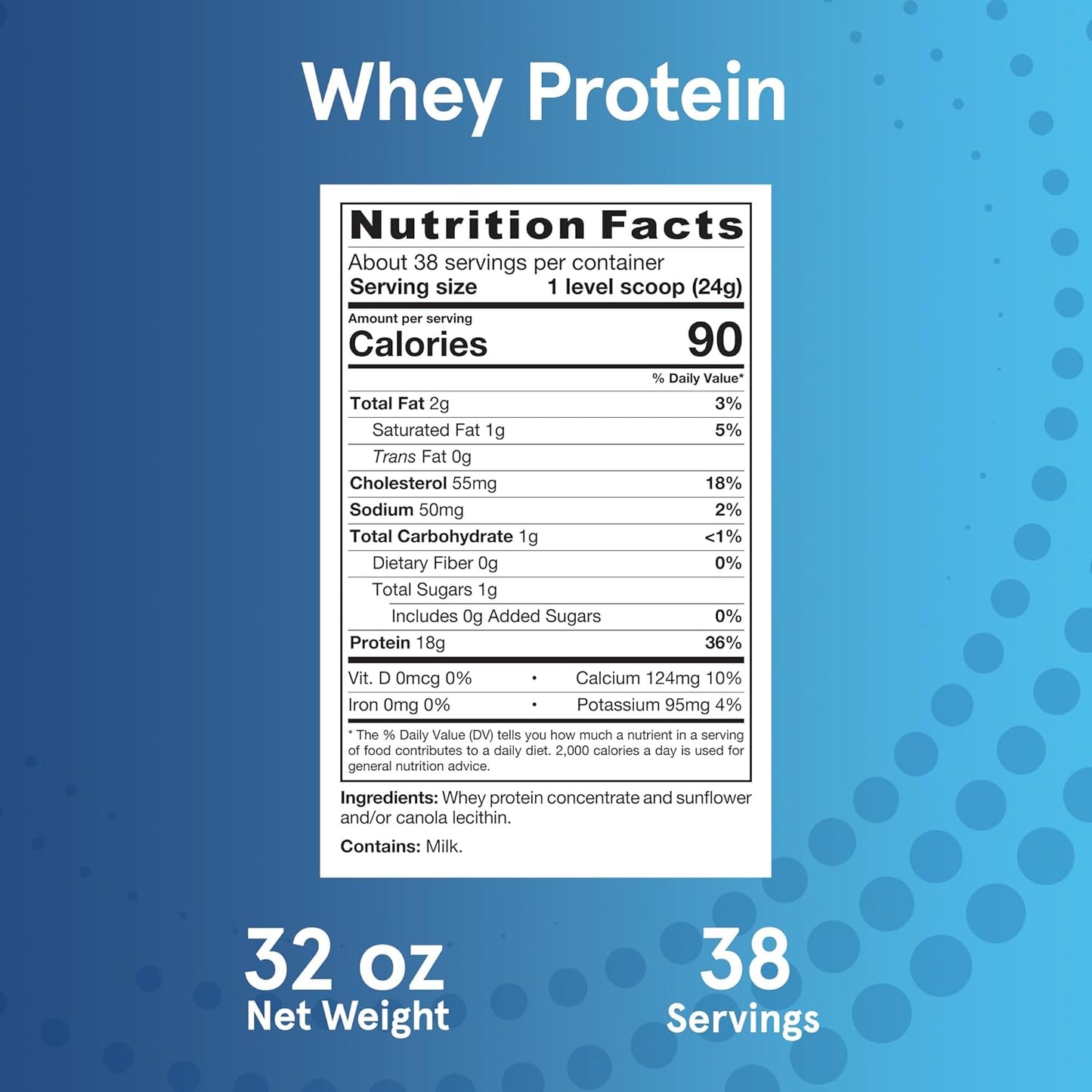 Jarrow Formulas Whey Protein With 18 g of Protein, 3.8 g of BCAAs, and Glutamine, Dietary Supplement for Muscle Function and Recovery Support, 32 oz Unflavored Powder, Approximately 38 Day Supply - Nirvana Guru