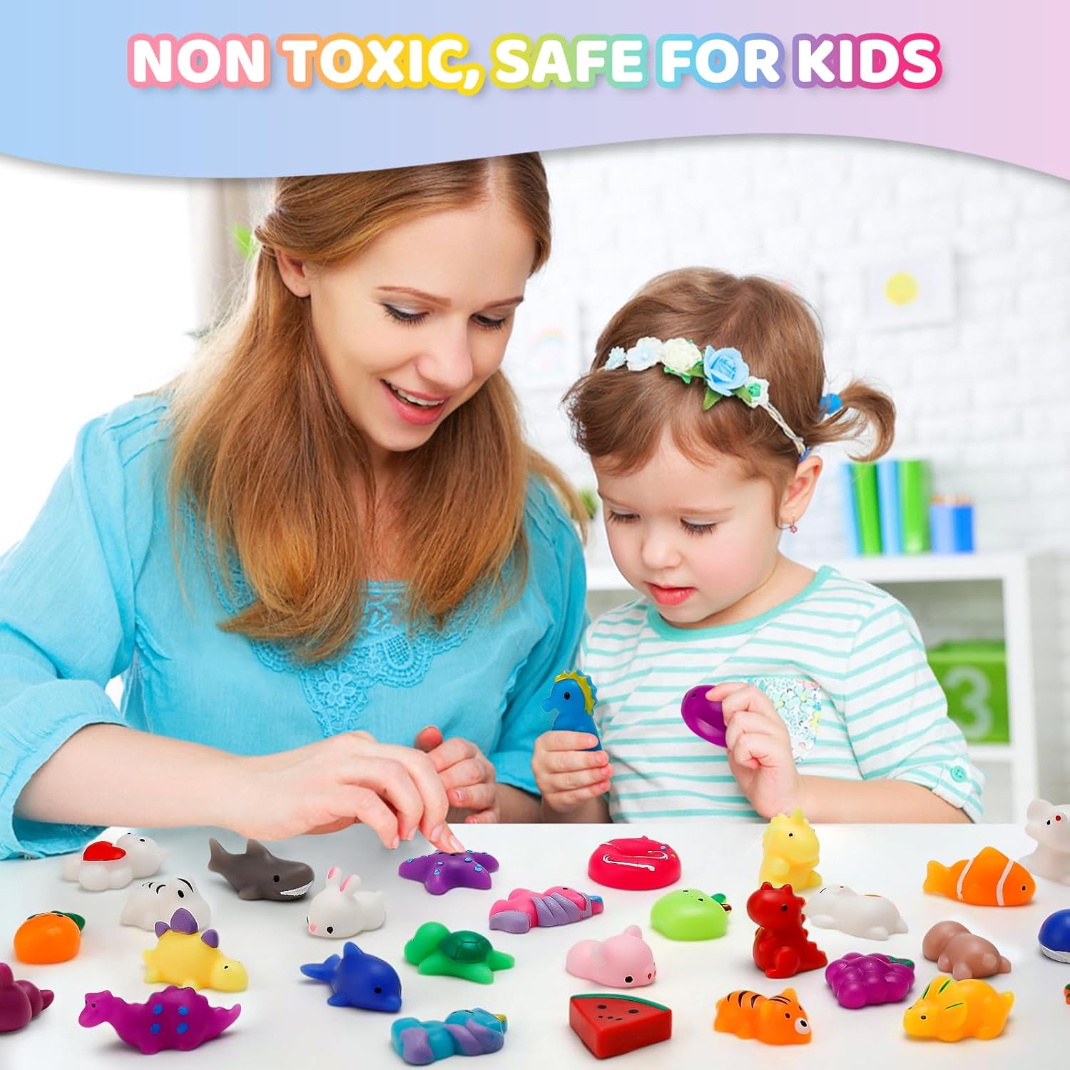100 Pack Mochi Squishy Toys, Party Favors for Kids 4-8-12, Classroom Birthday Xmas Gifts Treasure Box Prizes Goodie Bag Stuffers, Mini Squishy Fidget Toys, Carnival Prizes in Bulk nirvanaguru
