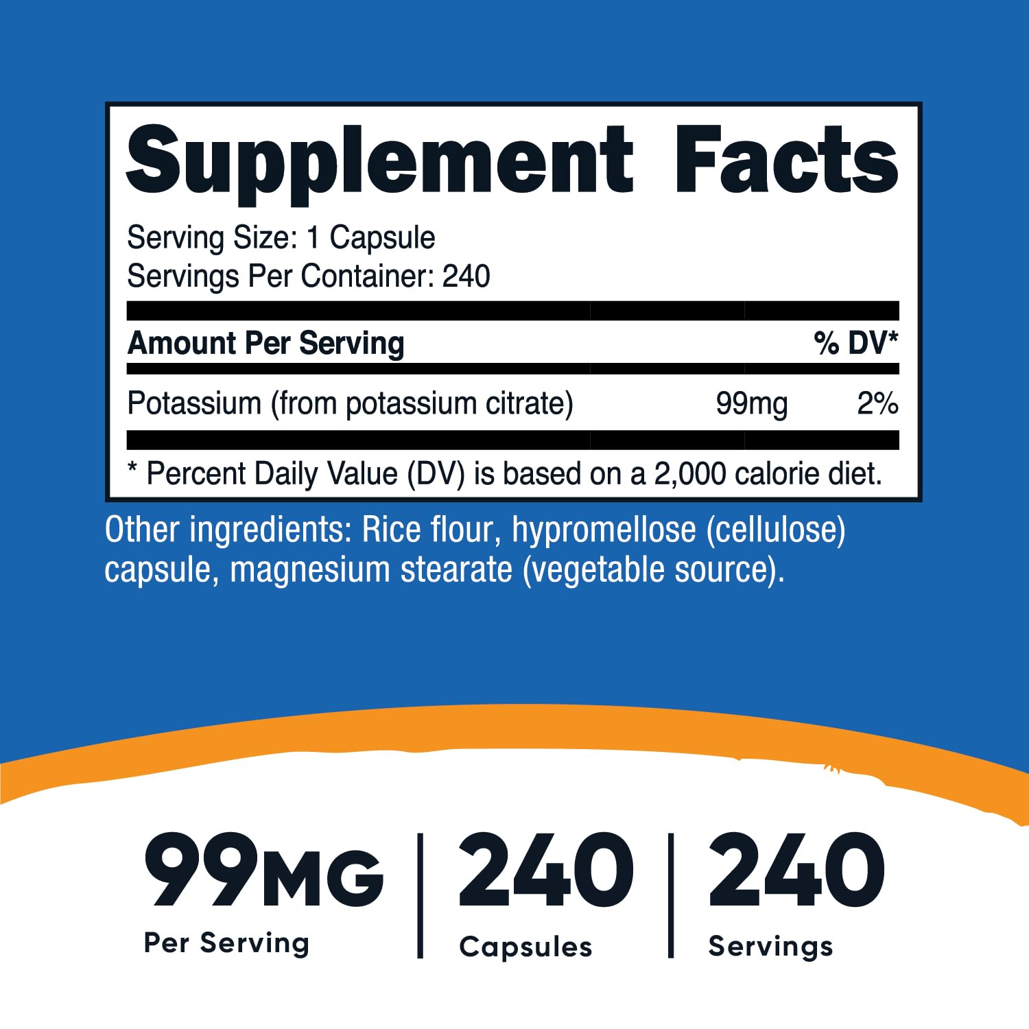 Nutricost Potassium Citrate 99mg, 500 Capsules Nirvana Guru